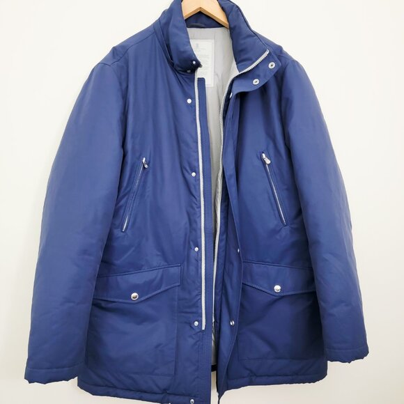 Brunello Cucinelli Padded Nylon Parka in Blue XL - Picture 2 of 15